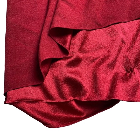 DVF Grecian Silk Valetta Toga Dress cranberry red sleeveless - Picture 6 of 8
